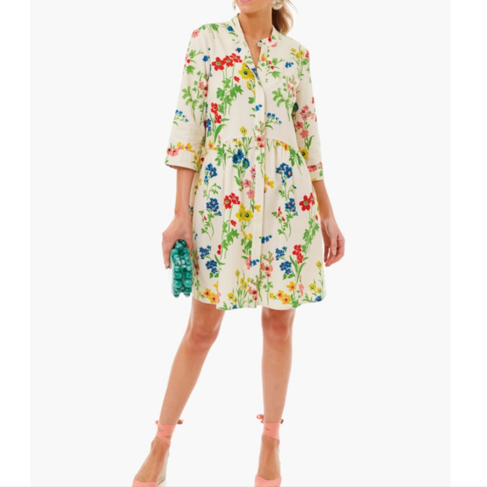 TNUCK Tuckernuck Royal shirt dress floral Easter S